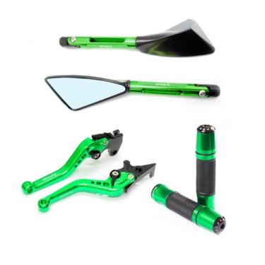 Imagem de Kit Manopla Retrovisor Manete Stark Moto Xre Bros Falcon Tornado Xlx X