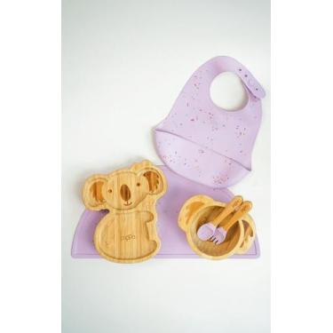 Imagem de Kit Alimentação Bambu 6 peças  Violeta Coala - PIPPO