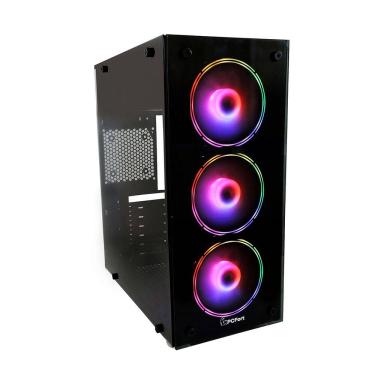 Imagem de  Gabinete Gamer PCFort Endless RGB com 3 fans RGB Preto - AC-4340-7