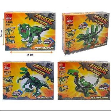 Imagem de Brinquedo Blocos De Montar 3 Em 1 Dinossauro Robô Brinquedo Transforme