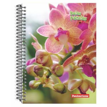 Imagem de Caderno Universitário Belas Pétalas 160 Folhas 10 Matérias - PanAmeric