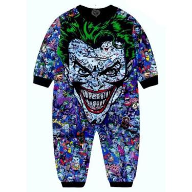 Imagem de Macacão Pijama do Coringa infantil Joker tip top - Alemark, 3-4 anos