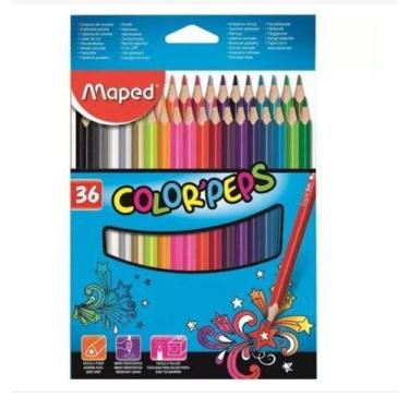Imagem de Lapis de cor triangular maped color pets - 36 cores