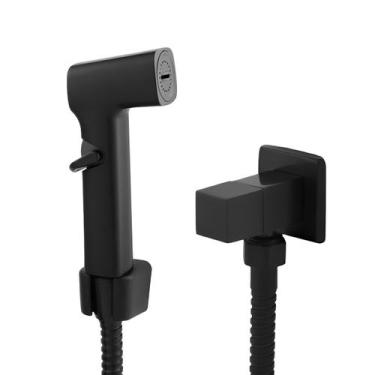 Imagem de Ducha Higiênica Preto Fosco Quadrada Super Luxo 1/4 de Volta para Banh