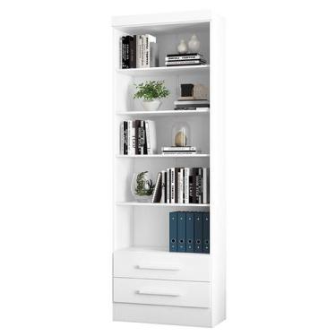 Imagem de Estante Livreiro com 2 Gavetas 3420 Branco - Qmovi, Branco