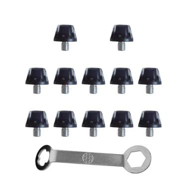 Imagem de Deevoka 12Pcs Spikes de Substituição para Chuteiras de Futebol, Picos de Chuteiras de Futebol, Pitões de Rugby para Treinamento, Gramado Firme e, Altura 9mm