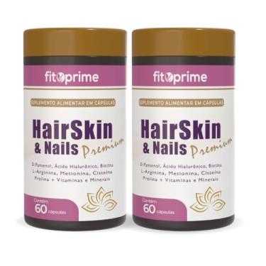 Imagem de KIT2 Hair Skin & Nails Premium D-Pantenol Ácido Hialurônico Vitaminas e Minerais 60 Cápsulas