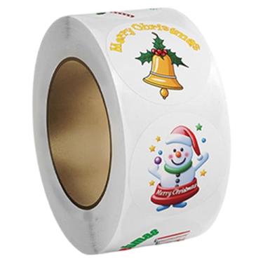 Imagem de Esquirla 500x Adesivos de Natal Rolo Envelope Selo Adesivos 1'' Adesivos de Papel Adesivos Decorativos Adesivos de Natal para Embrulho de Presente, Style E