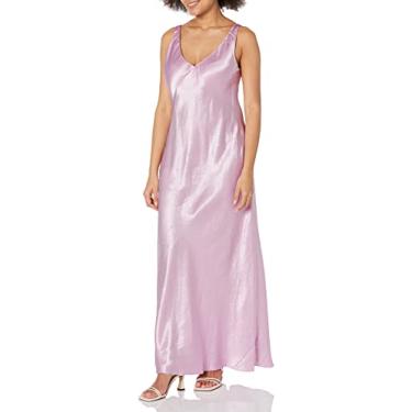 Imagem de Vince Vestido feminino maxi slip com decote em V, Néctar de pétala, P