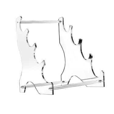 Imagem de Almencla Suporte de espada de quatro camadas, sabre de luz, rack de armazenamento, flautas, decoração, para sala de jogos, coleção de escritório, dojo, estante , Claro