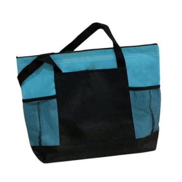 Imagem de oshhni Bolsa de ginástica para viagem, bolsa duffle para produtos de higiene pessoal, multifuncional, portátil, grande, bolsa de viagem para fitness, Lago Azul