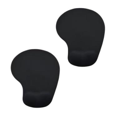 Imagem de Mouse Pad Ergonômico com Apoio de Pulso, Base Antiderrapante, Preto Com Apoio De Punho Confortável (2 Mouse Pad de Pulso)