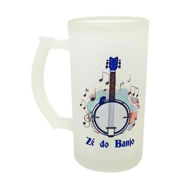Imagem de Caneca Vidro Chopp Personalizado Instrumento Musical Banjo - GMH