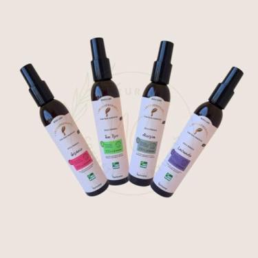 Imagem de Kit 4 Água Termal com Óleo Essencial Lavanda, Alecrim, Gerânio e Tea Tree (Melaleuca) 200ml Corpo, Rosto E Cabelos
