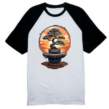 Imagem de Camiseta Raglan Bonsai magico Japao sunset - Alearts, GG