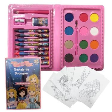 Imagem de Estojo de Pintura Infantil com Canetinhas, Lápis de Cor e Aquarela Par