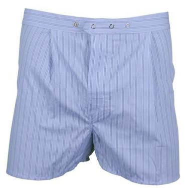 Imagem de Cueca Samba-Canção de Botão (Pressão) Candisani - 8100, Listrado azul 