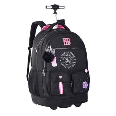 Imagem de Volunder, Mochila Carrinho RB Rebecca Bonbon Grande Rodinha Escolar Cor:Preto