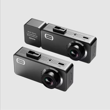 Imagem de XRC TECH Câmera veicular WiFi de 3 canais para carros, câmera DVR de carro HD 2K 1440P, gravador de vídeo de três lentes, visão noturna infravermelha, modo de estacionamento 24H, caixa preta