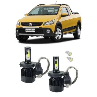 Imagem de Kit Super Led Farol De Milha H4 Saveiro Cross G6 - Tech one Vx Vclear
