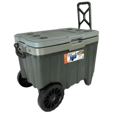 Imagem de Cooler Térmico Grande 54L Caixa Térmica Com Rodas CROSS Alça Trava e P