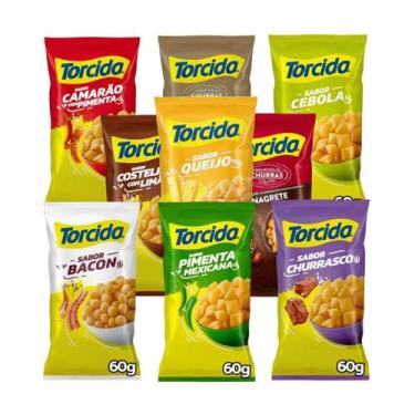 Imagem de Biscoito Salgadinho Torcida 60g C/10 Unidades, 10x SORTIDO
