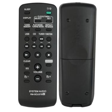 Imagem de Controle remoto de substituição RM-SCU37B compatível com sistema de componentes Sony Mini HI-FI LBT-SH2000 SS-SH2000 CMT-BX3 CMT-BX30R HCD-CBX3 HCD-BX30R