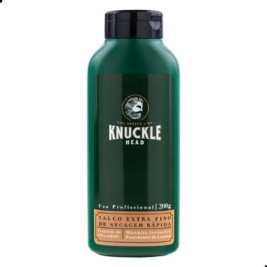 Imagem de Talco Para Barbeiro Extra Fino Amido De Milho Aroma Amadeirado Linalo Knucklehead Pele Seca E Refrescada Com Proteção Antibacteriana 200g