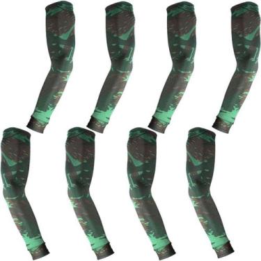 Imagem de Kit 4 pares de manguitos com proteção UV50+ - EX311, Verde camuflado e