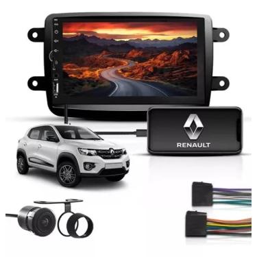 Imagem de Kit Central Multimidia 7 2 Din Mp5 Bt Espelha Kwid