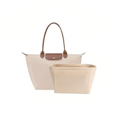 Imagem de Bolsa organizadora para Longchamp Bolsa pequena bolsa tímida armazenamento e acabamento forro interno da bolsa, Caqui, Large, Bolsa
