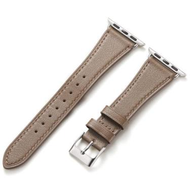 Imagem de Pulseira de Relógio HANDODO em Couro Genuíno Italiano para Apple Watch