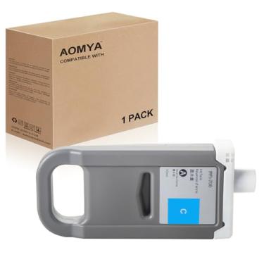 Imagem de Aomya Cartucho de tinta pigmentada PFI-706CY PFI-706 para impressoras Canon imagePROGRAF iPF8300 iPF8400 iPF8300s iPF8400s iPF8400se iPF9400 iPF9400s (700ML ciano