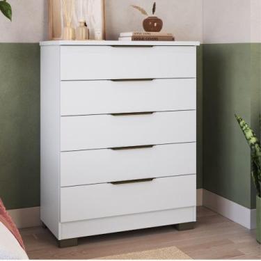 Imagem de Cômoda 5 Gavetas Lins Faimec, Branco