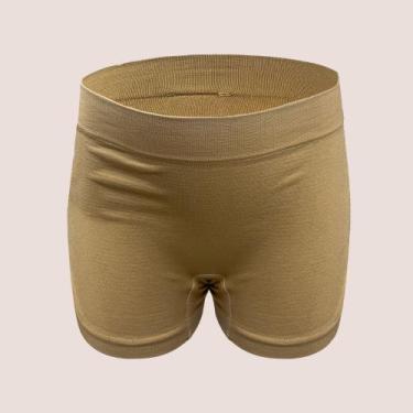 Imagem de Calcinha Boxer Teen Sem Costura Zee Rucci Microfibra, Bege, M