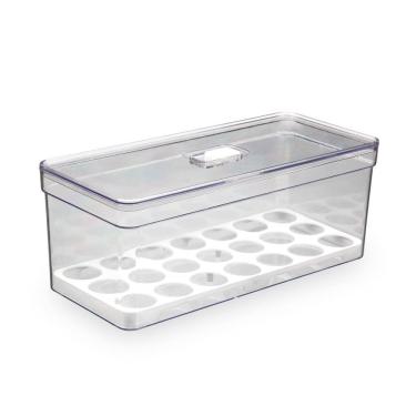Imagem de Organizador Porta Ovos 40un com Tampa Geladeira Cozinha Acrilico com 6,8L