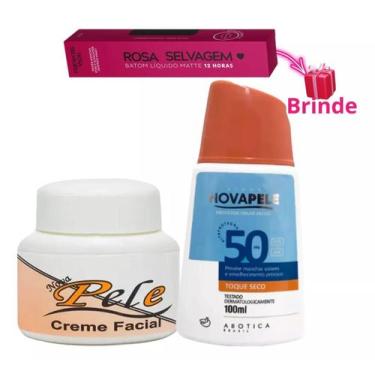 Imagem de Nova Pele Creme Facial  + Protetor Solar 50 FPS + Batom Liquido Rosa S