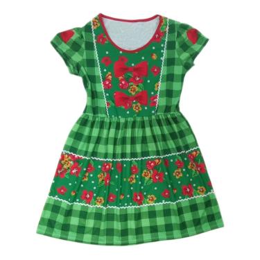 Imagem de Vestido Adulto Temático Estampado Festa Junina Verde