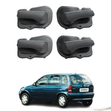 Imagem de Kit 4 Maçanetas Internas Cinza Corsa Wind Classic Após 1994