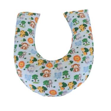 Imagem de Almofada Amamentação para Bebê Menino Sublimada - Carinha de Anjo, Saf