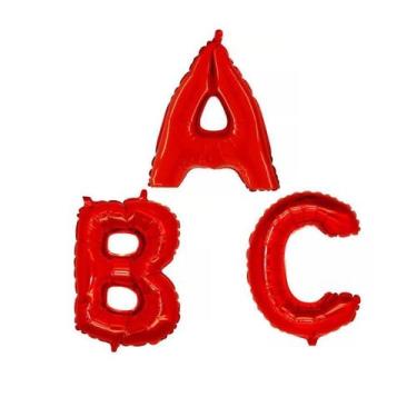 Imagem de Kit Balão Metalizado Feliz Aniversário Vermelho 41cm - GabiJovi