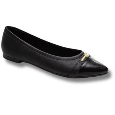 Imagem de Sapatilha Modare Feminina Conforto Moderna Bico Fino Preta