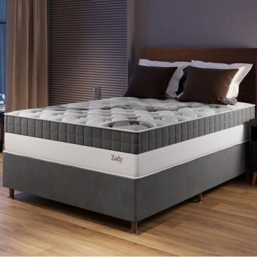 Imagem de Conjunto Colchão Ortopédico e Base Box Casal 71x138x188cm Zady Yescasa