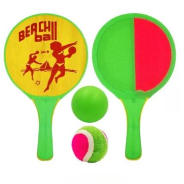 Imagem de Jogo De Raquete Pega Bolinha Brinquedo Mão Praia 2 em 1 - Cosy