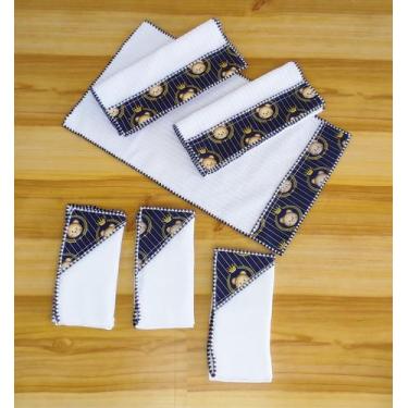 Imagem de Fraldinhas de Boca e Ombro Bebê Kit Combo Enxoval de Maternidade com 6