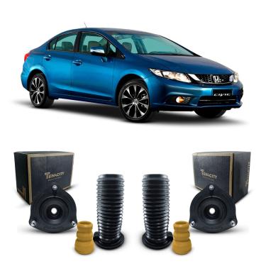 Imagem de Par Kit Reparo Coxim c/ Batente Coifa Amortecedor Dianteiro Honda Civic G9 2012 2013 2014 2015 2016