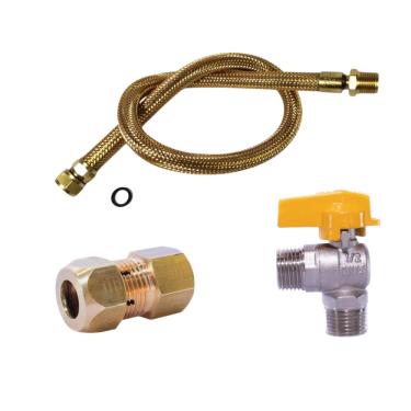 Imagem de Mangueira correta para gás de cozinha 80cm Fogão Cooktop 4 e 5 bocas