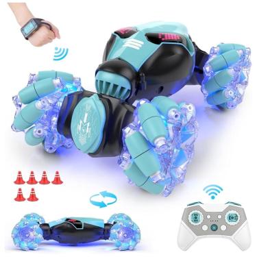 Imagem de Carrinho de Controle Remoto, 4WD 2.4 Ghz, 360 com Bateria Recarregável, POWEREXTRA, Verde