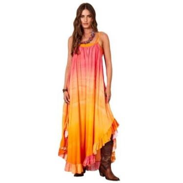 Imagem de Vestido Midi De Alcinhas Rosa E Laranja Degradê Yacamim D16-Feminino