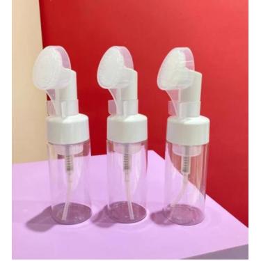 Imagem de Frasco pump para limpeza facial com escova de silicone - Filó modas, t